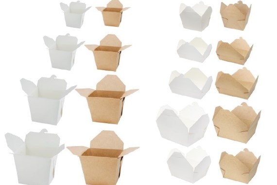 New Arrival-Food Pail&Fold-TO-GO Box(White&Kraft)